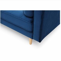 Sophia 3 Seater Sofa Bed Blue Velvet