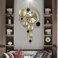 Jay Black and Gold Decorative Wall Clock