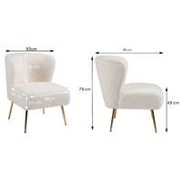 Tina Faux Lambskin Lounge Chair