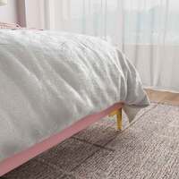 Charlotte Fabric Double Bed Frame - Dusty Pink