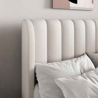 Charlotte Fabric Queen Bed Frame - Bone