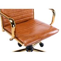 Eames Tan Faux Leather Office Chair