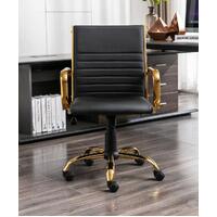 Eames Black Faux Leather Office Chair