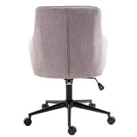 Stella Purple Lined Linen Fabric Upholstered Office Chair