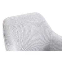 Teddy Light Grey Linen Fabric Upholstered Office Chair