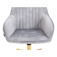 Ministry Silver Barred Velvet Office Chair