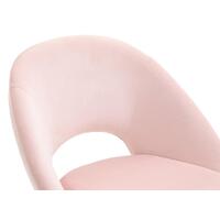 Octavia Pale Pink Velvet Fabric Office Chair