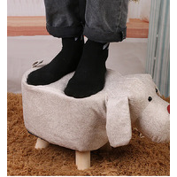 Pink Kids Ottoman Stool Deer Bench Seat