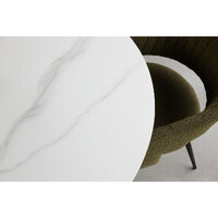 Elino Round Dining Table Snow White Ceramic