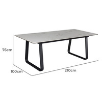 Tuscan Ceramic Dining Table 210cm