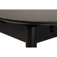 Lina Oval Extendable Dining Table, Black
