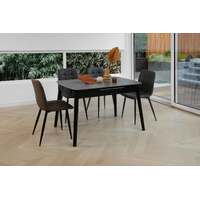 Nena Extension Dining Table, Greystone Ceramic