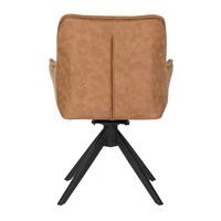 Beaumont Ultrasuede Fabric Swivel Dining Chair, Cognac Set of 2