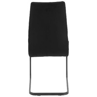 Haynes Velvet Fabric Dining Chair, Black Set of 2