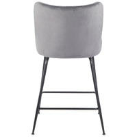 Heidi Velvet Barstools, Pebble Grey Set of 2