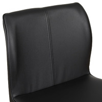 Holly PU Leather Barstools, Black Set of 2