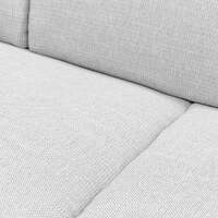 Jackson 3 Seater Fabric Sofa - Light Texture Grey