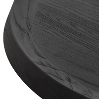 Grande Elm Timber Round Coffee Table, 100cm, Black
