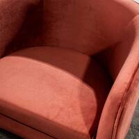 Casa Velvet Occasional Chair, Rust