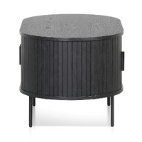Danica 100cm Oval Coffee Table - Full Black