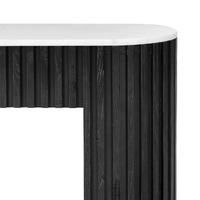 Ellington 1.5m White Marble Console Table - Black