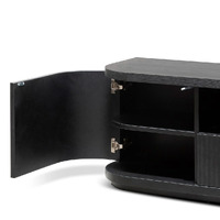 Cosmos 2m Veneer Top Entertainment TV Unit - Full Black