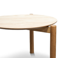 Nest of Ines Wooden Round Coffee tables - Natural