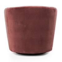 Blair Swivel Lounge Chair - Blood Orange Velvet