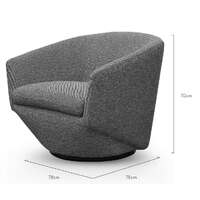 Blair Fabric Lounge Chair - Graphite Grey