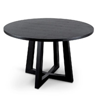 Kennedy 1.5m Round Dining Table - Black