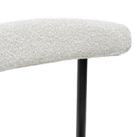 Set of 2 - Milan Fabric Dining Chair - Moon White Boucle