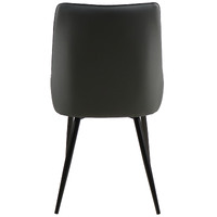 Ruwan Faux Leather Dining Chairs, Charcoal Set of 2