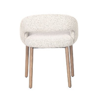 Set of 2 Chloe Upholstered Dining Chairs, Brown Leg