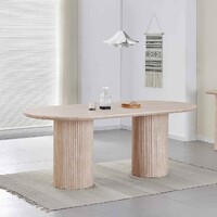 Mile Dining Table, Limestone