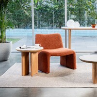 Lawrence Side Table, Natural with Ceramic