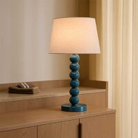 Pearl Orb Table Lamp - Cyan