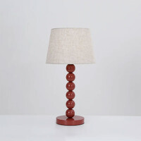 Pearl Orb Table Lamp - Rust