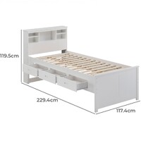 Anaheim King Single Captain Storage Bed with Trundle