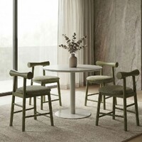 Portella Dining Table, Matte Tofu