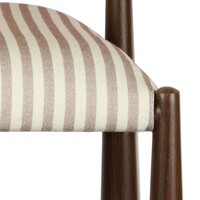 Emilie Set of 2 Dining Chair, Beige Walnut