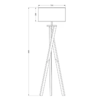 Easel Floor Lamp - Walnut