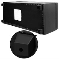Venus PU Leather Storage Ottoman - Black