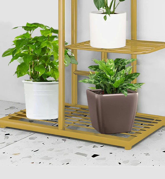 8Tier Gold Metal  Plant Flowerpot Display Rack