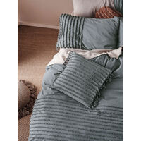 Dunaway Petrol Queen Quilt Cover Set