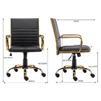 Eames Black Faux Leather Office Chair