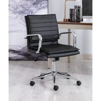 Hamel Black Faux Leather Office Chair