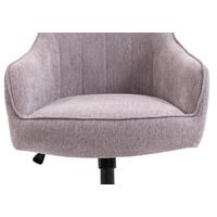 Stella Purple Lined Linen Fabric Upholstered Office Chair
