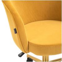 Kierra Yellow Velvet Office Chair