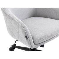 Teddy Light Grey Linen Fabric Upholstered Office Chair