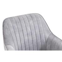 Ministry Silver Barred Velvet Office Chair